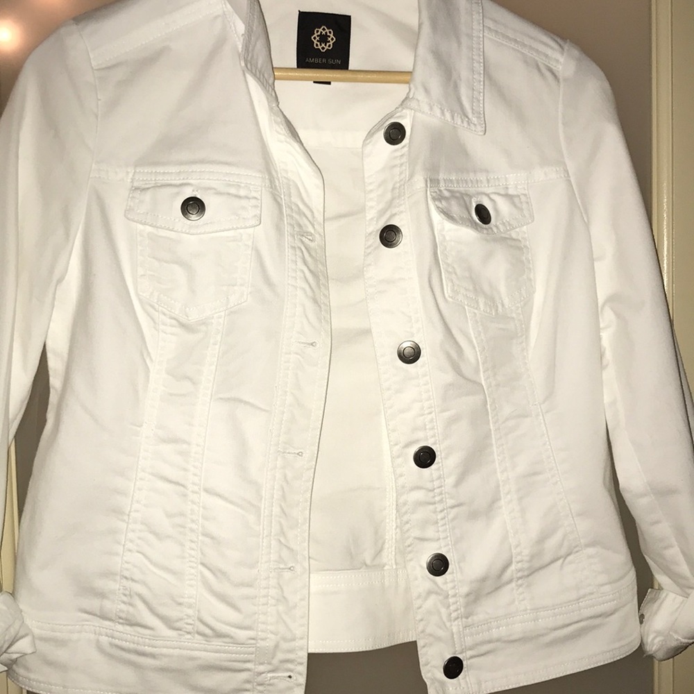 White jean jacket